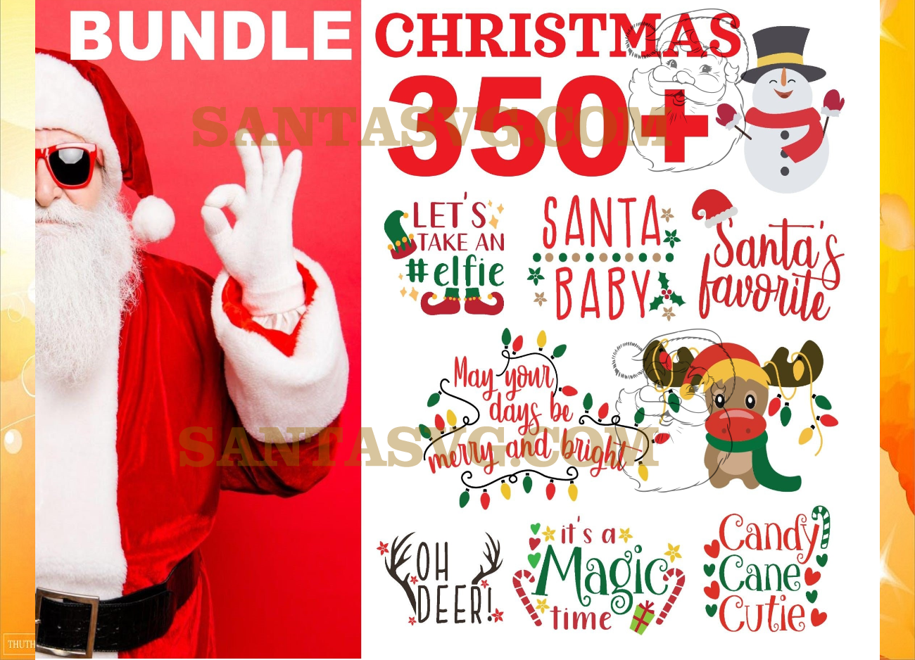 350 Bundle Christmas Svg, Merry Christmas svg, Santa Face svg