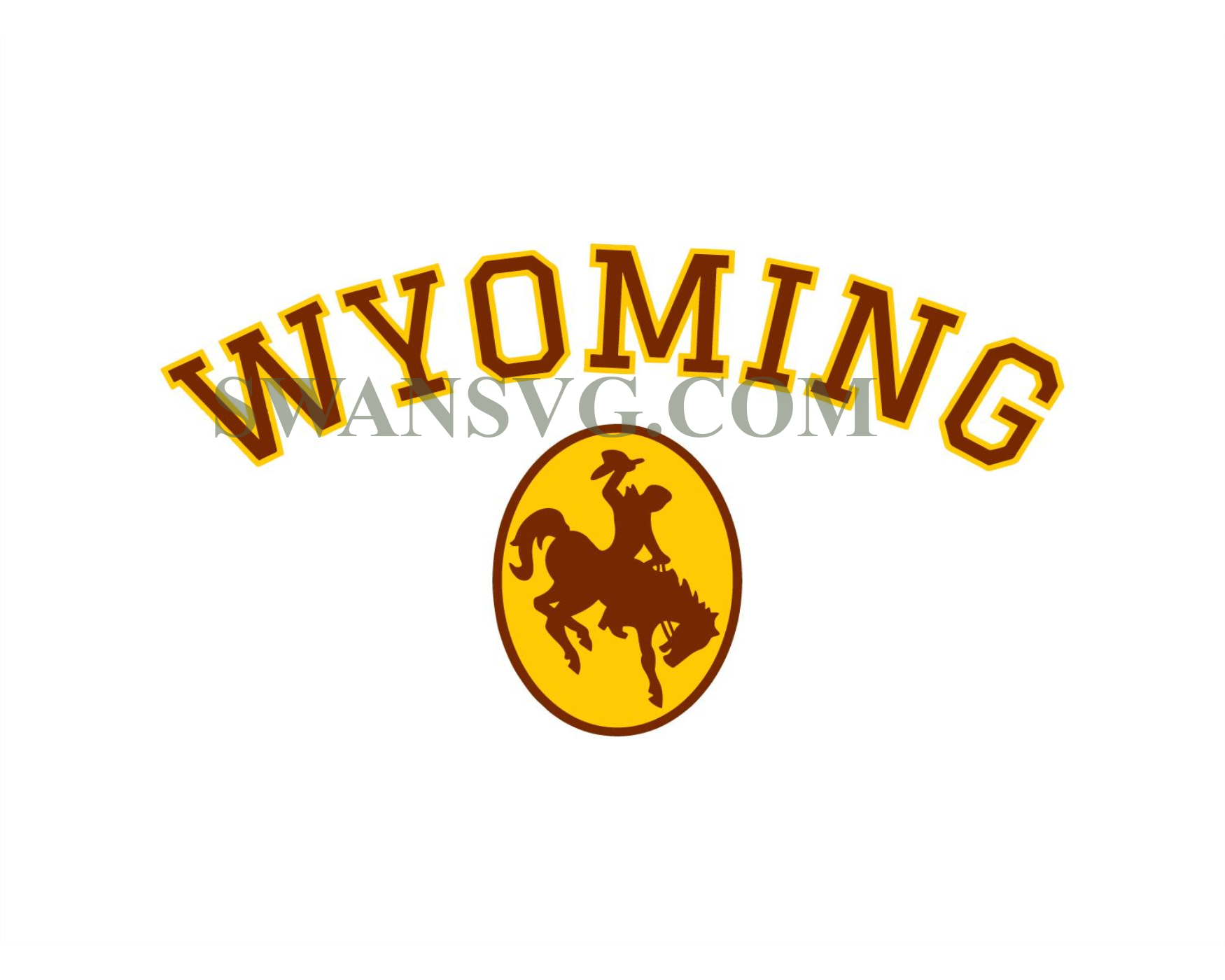 University of Wyoming SVG PNG Wyoming cowboy svg, Varsity Font, Colleg ...