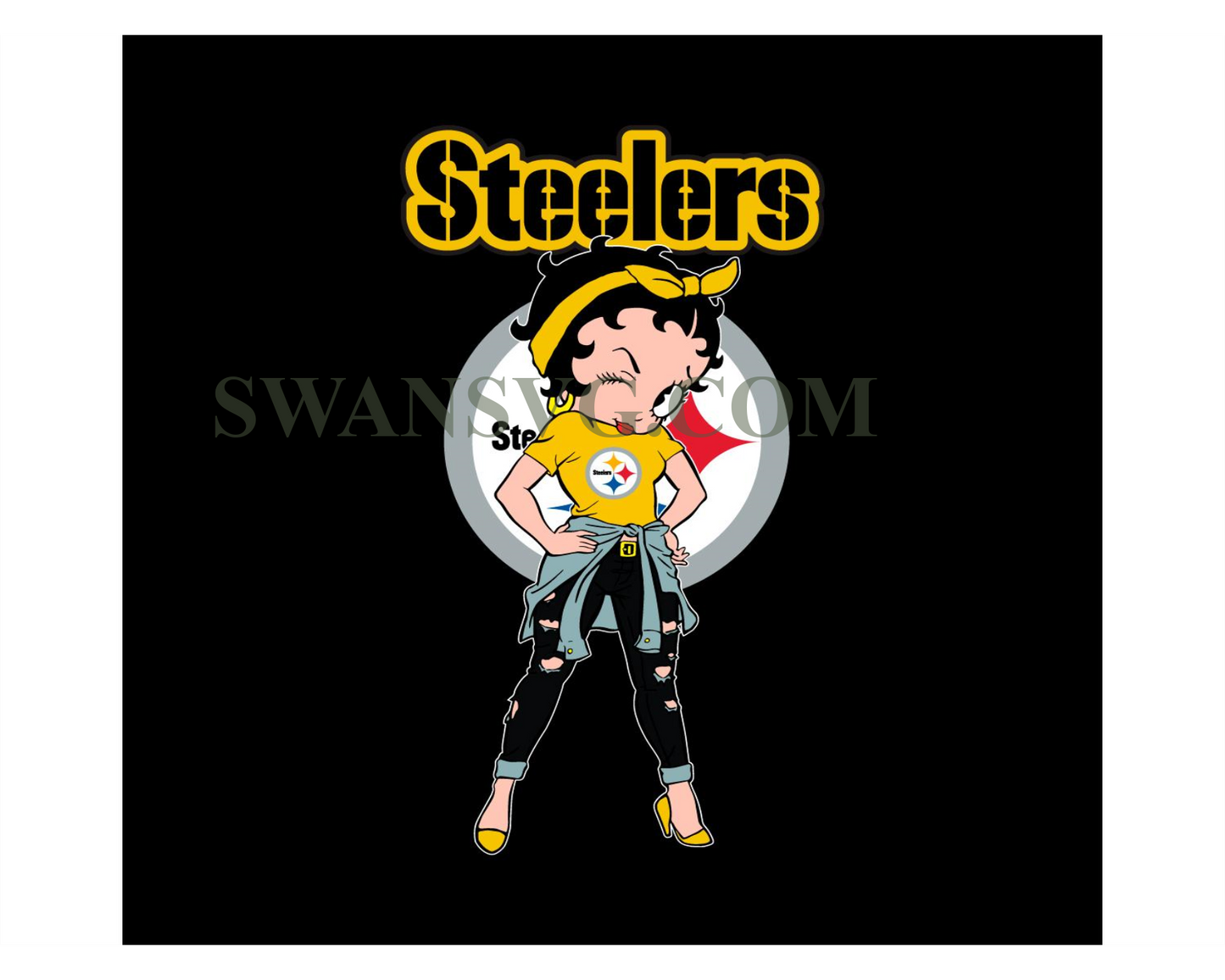 Betty Boop Pittsburgh Steelers Svg Digital Download File