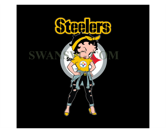 Betty Boop Pittsburgh Steelers Svg Digital Download File