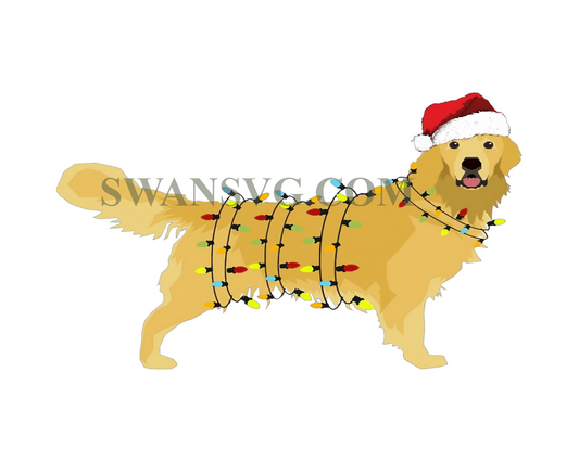 Golden Retriever Christmas Tree Png, Golden Retrie