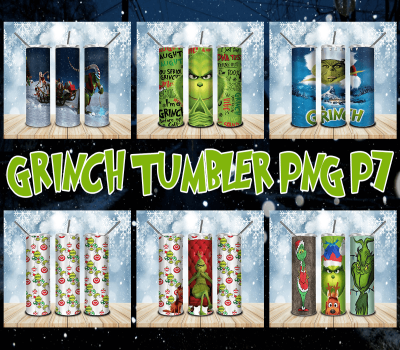 Bundle 20OZ Grinch Png, Grinch Png, Grinch Tumbler Png