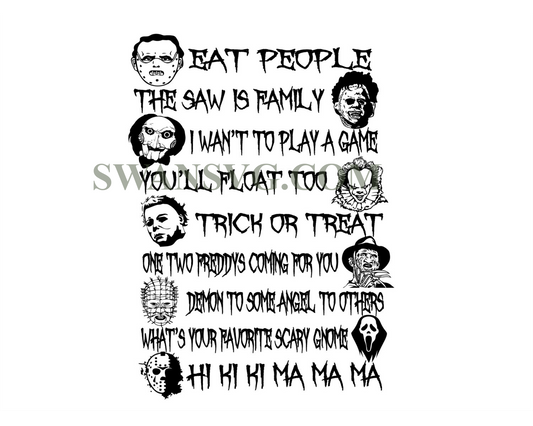 Halloween Horror Movies Eat People The Saw Is Family Svg