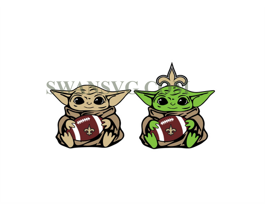 New Orleans Saints Baby Yoda NFL Svg, Sport Svg