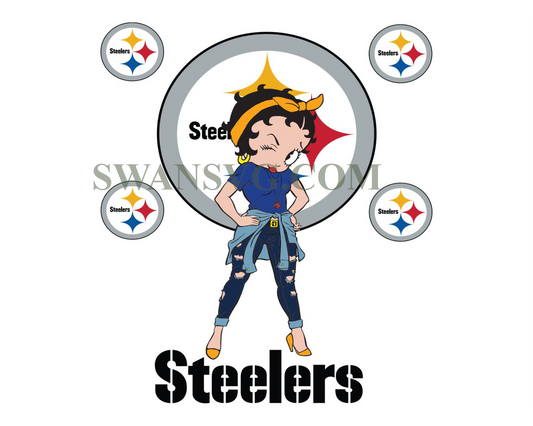 Pittsburgh Steelers Betty Boop Svg