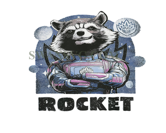 Comfort Colors Vintage Rocket Raccoon Png, Marvel Studio Guardians