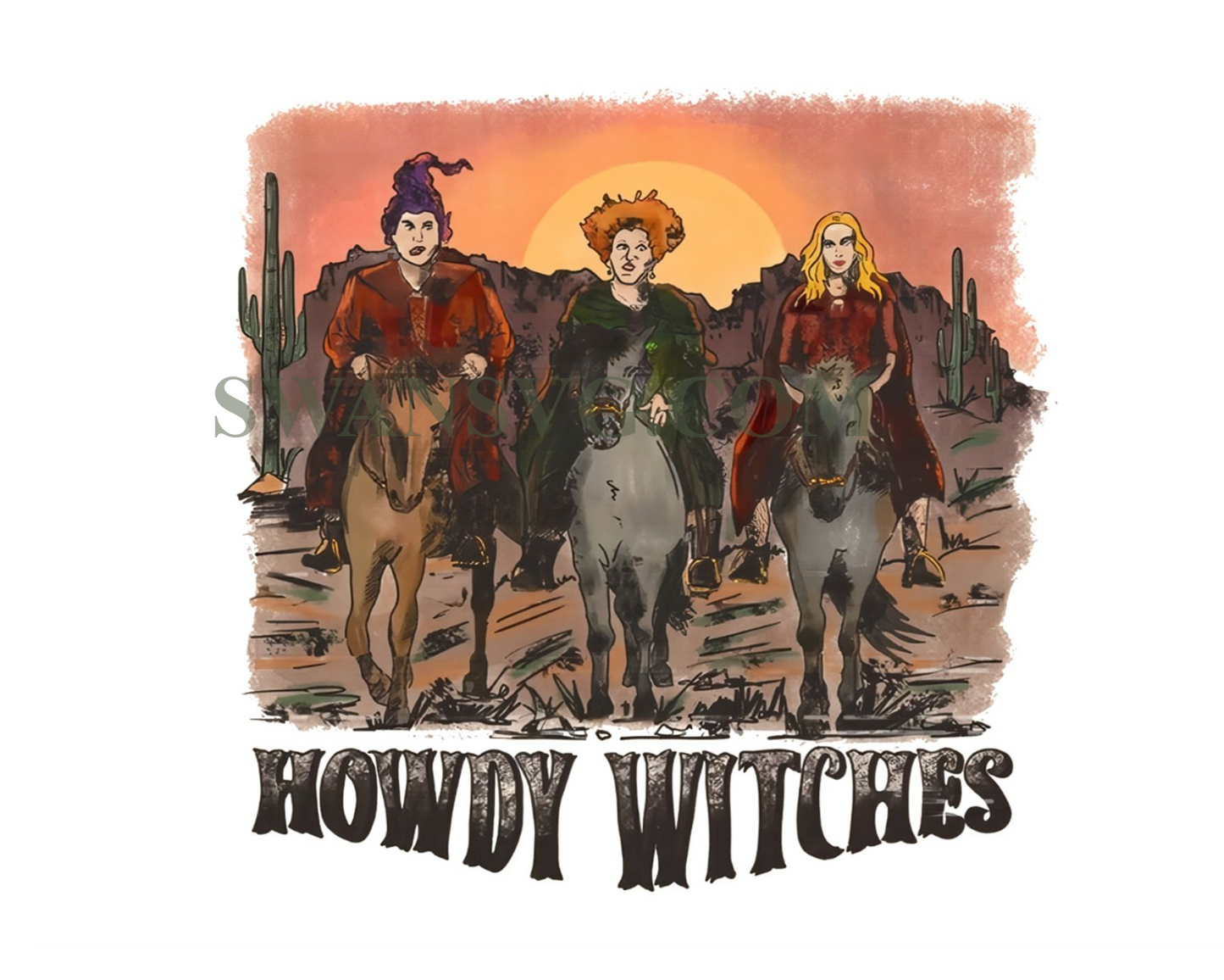 Howdy Witches Png, Hocus Pocus png, Hocus Pocus retro, Sanderson