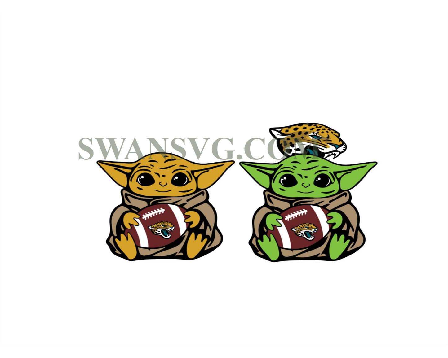 Baby Yoda with Jacksonville Jaguars NFL png, Baby Yoda NFL png, NFL png