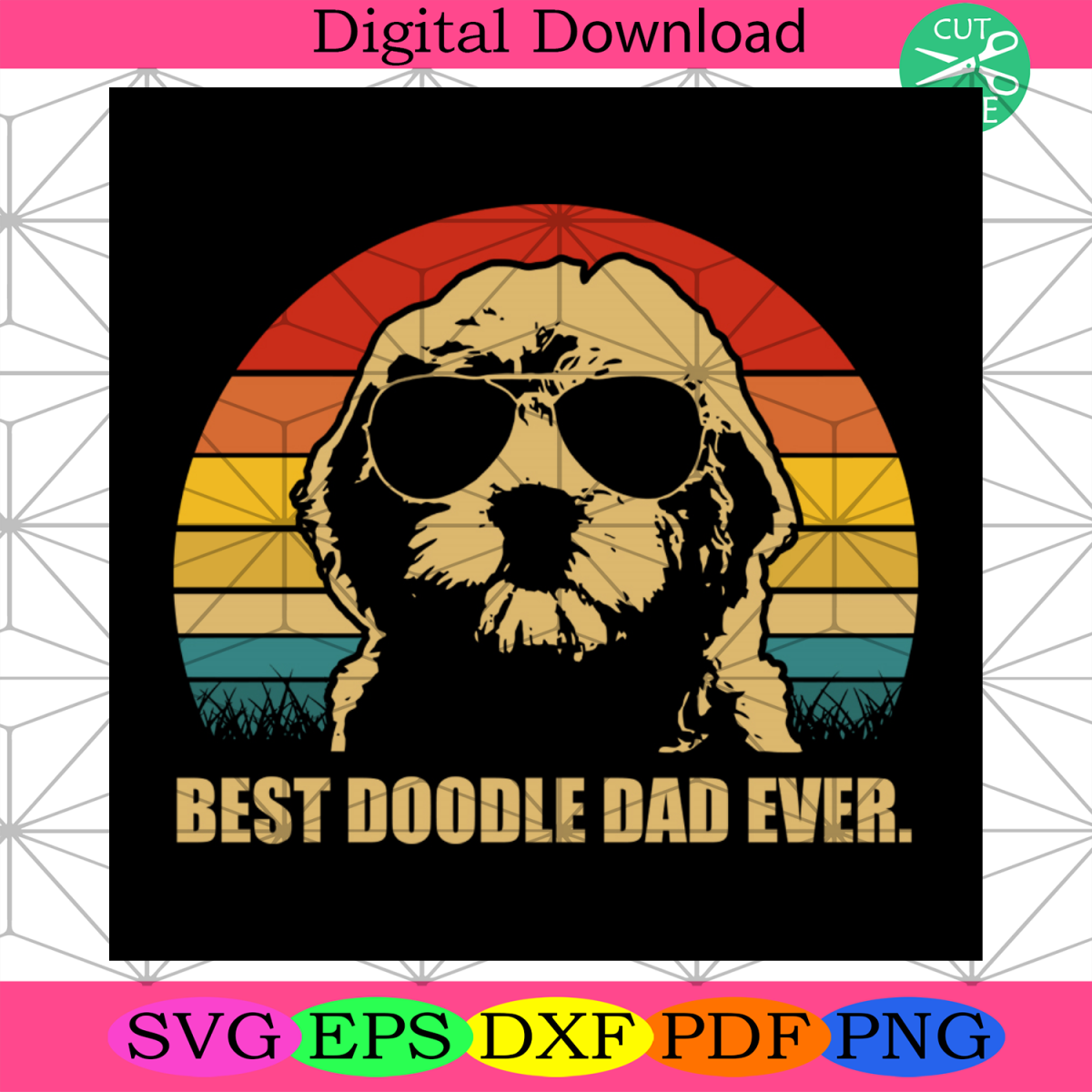 Best Doodle Dad Ever Svg, Dad And Son, Reel Dad Svg