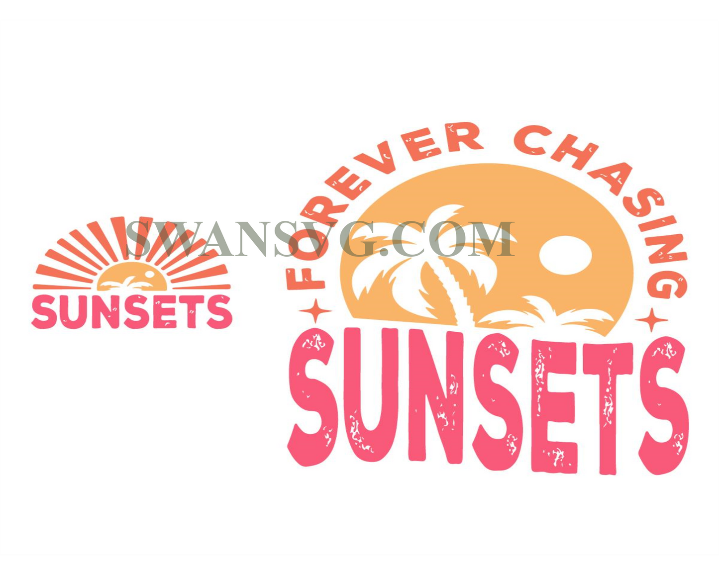 Forever Chasing Sunsets SVG PNG Retro Summer Svg Retro Beach