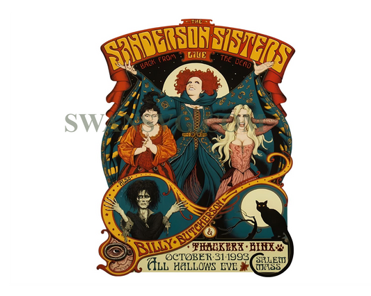 Hocus Pocus PNG, Vintage Halloween PNG, Sanderson Sisters PNG