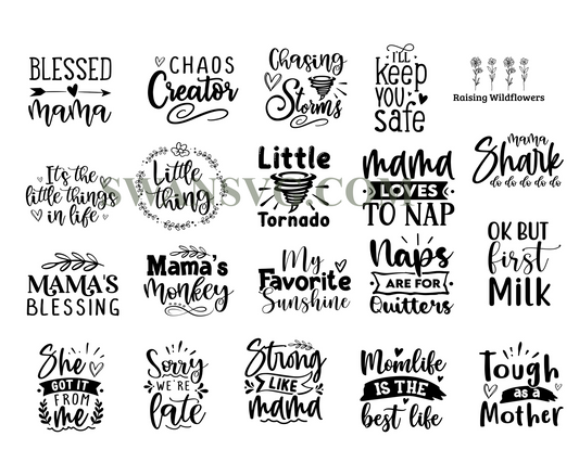 Mothers Day SVG Bundle, Mothers Day Sublimation, Mum, Blessed Mama