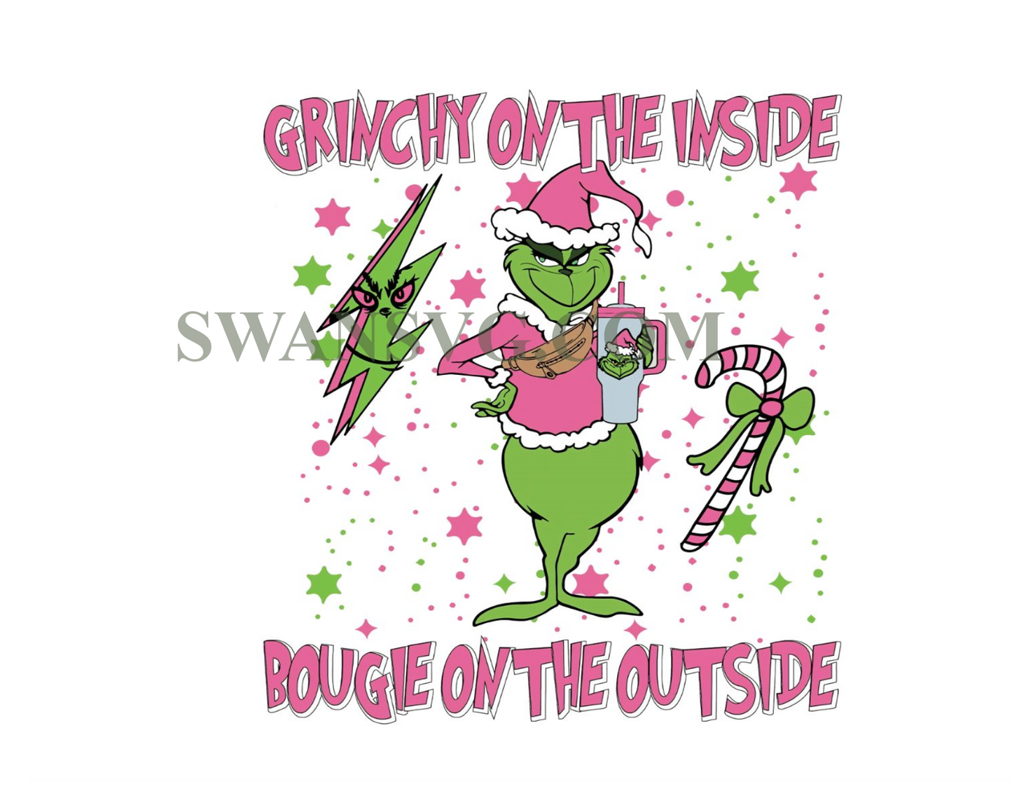 Grinchy On The Inside Bougie On The Outside Png File