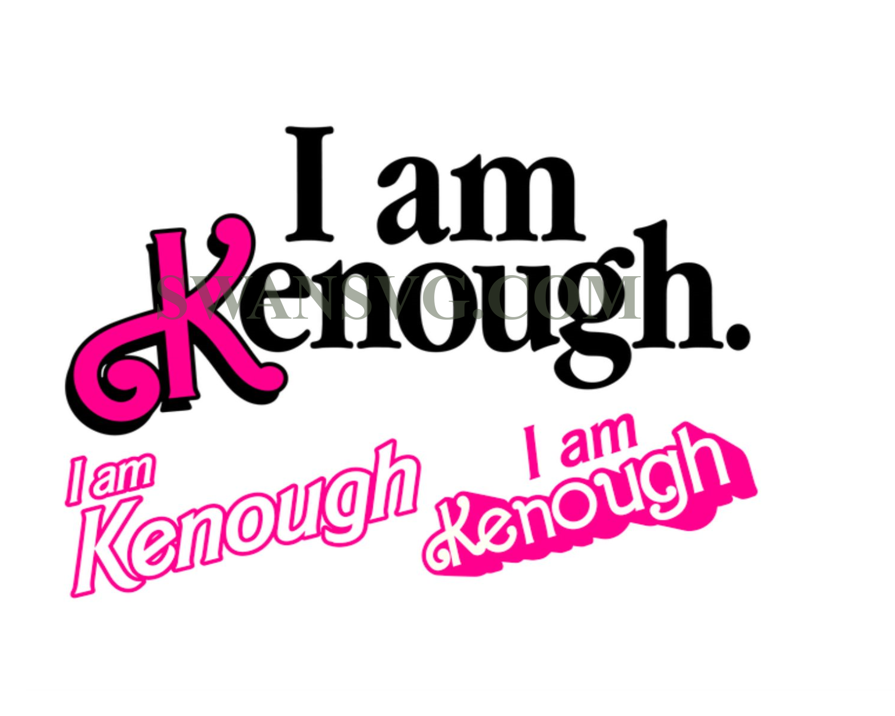 i am kenough, i am kneough Png shirt, I am kenough Barbie Png, Barbie – SwanSvg