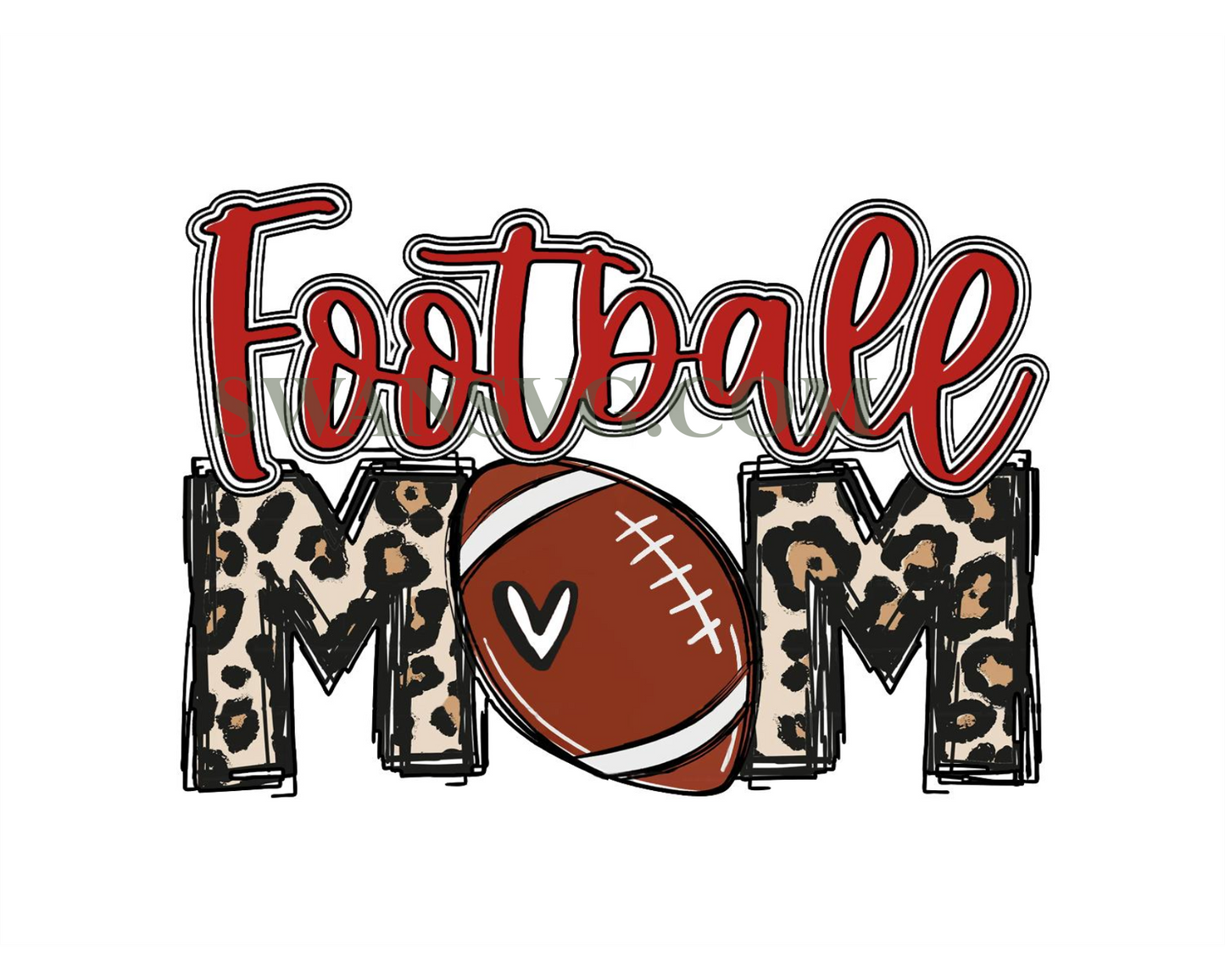 Football Mom Football Leopard Print Svg Digital Download