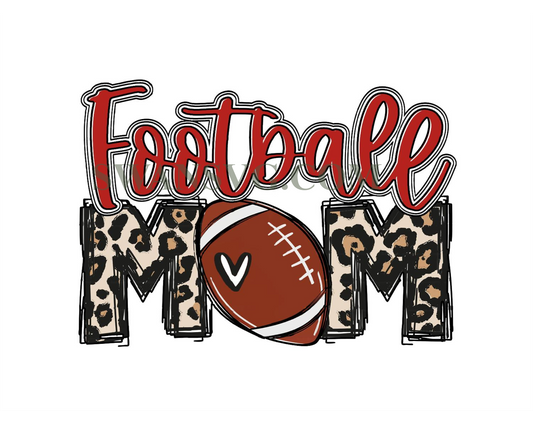 Football Mom Football Leopard Print Svg Digital Download