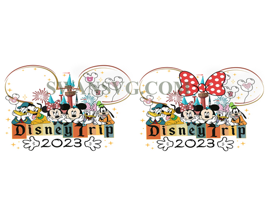 2023 Disney Trip Svg, Adults Kids Disneyland Disneyworld Trip Svg