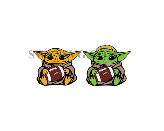 San Diego Chargers Baby Yoda NFL Svg, Sport Svg