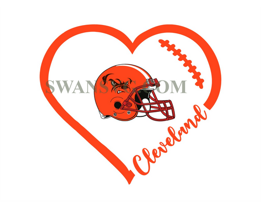 Cleveland Browns Heart Football Svg Digital File