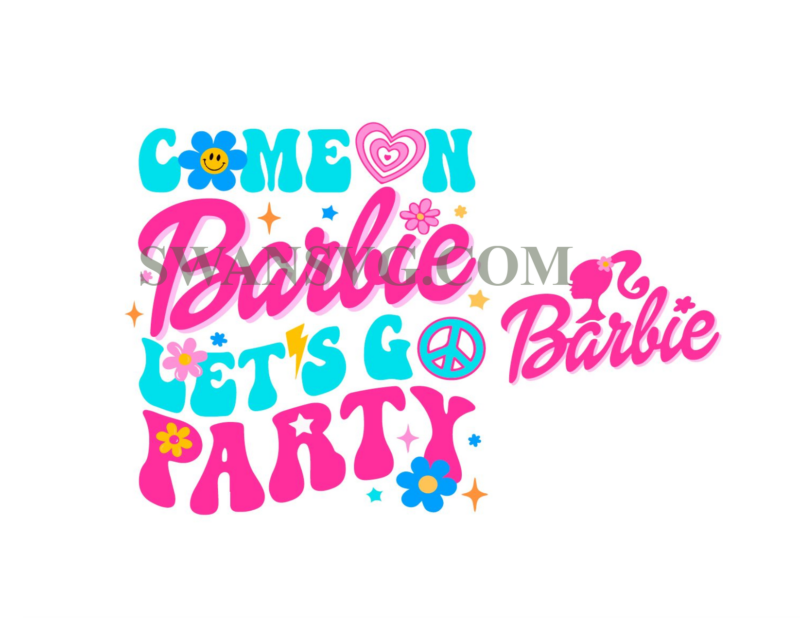 Barbie Malibu Barbie Cute Barbie Come On Barbie Lets Go Party Bir Swansvg