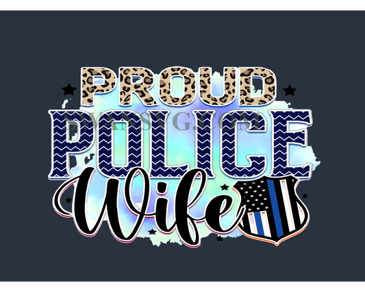 Proud Police Wife PNG Police Design Police png