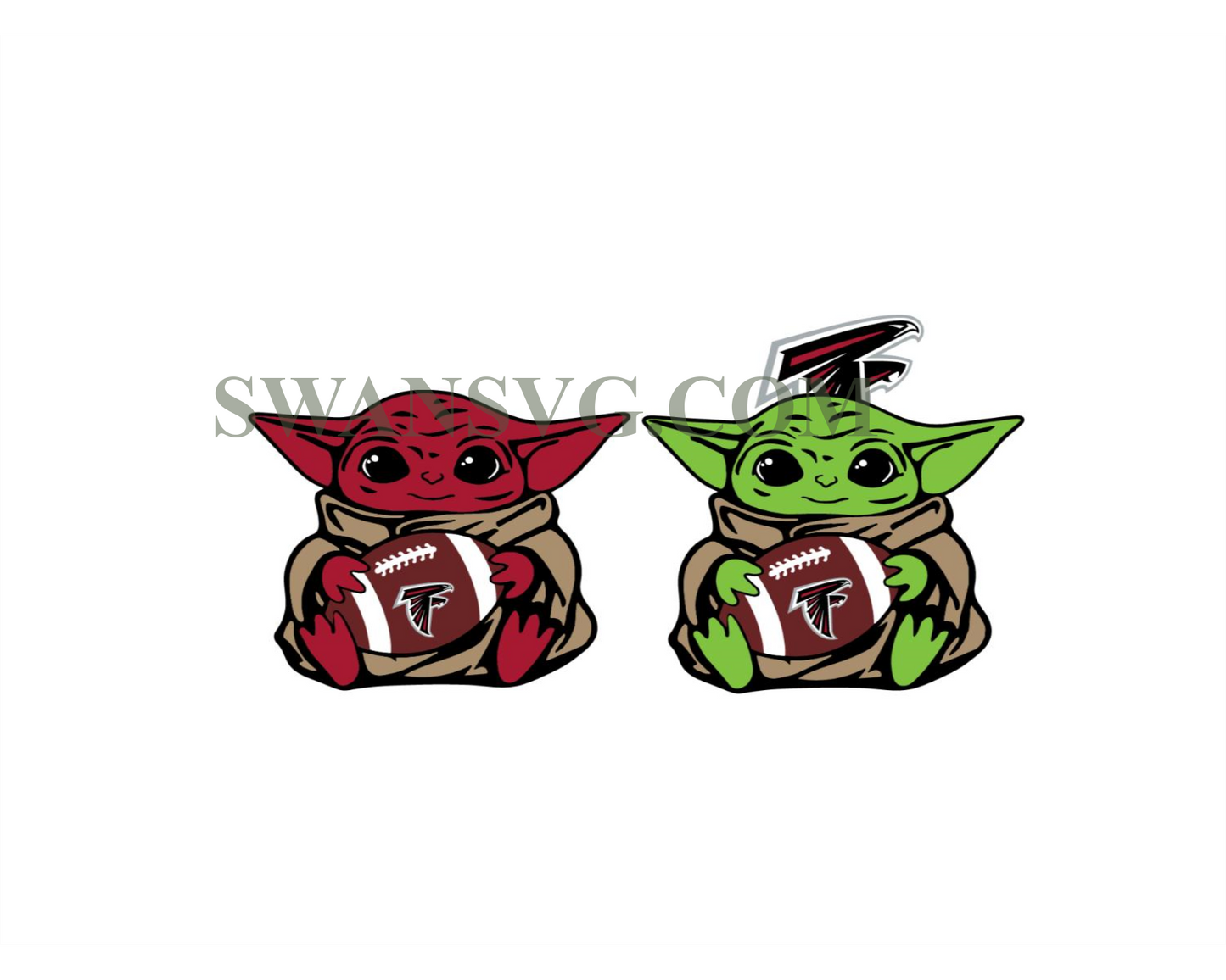 Atlanta Falcons Baby Yoda NFL Svg, Sport Svg, Football