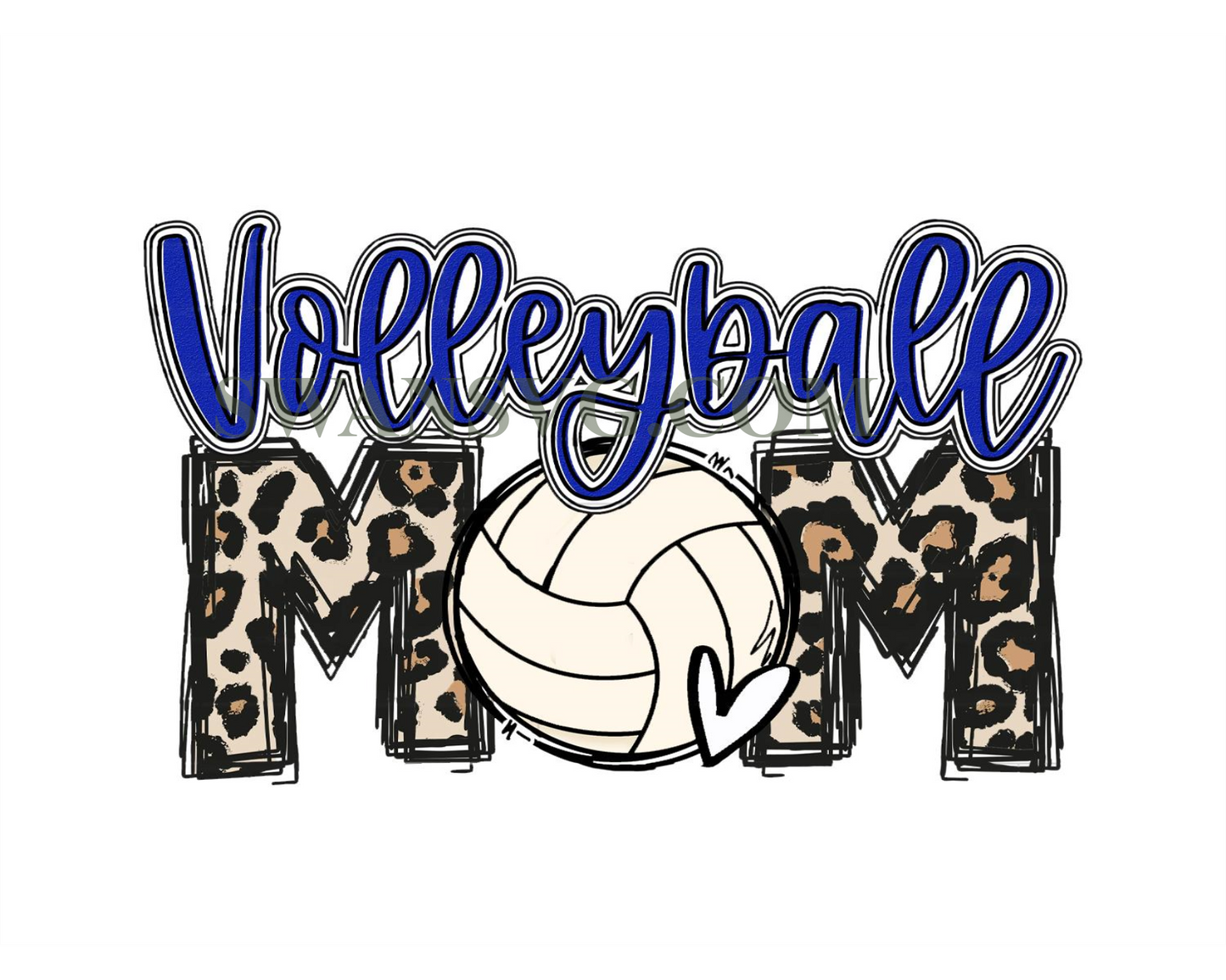 Volleyball Mom Leopard Print Svg Digital Download