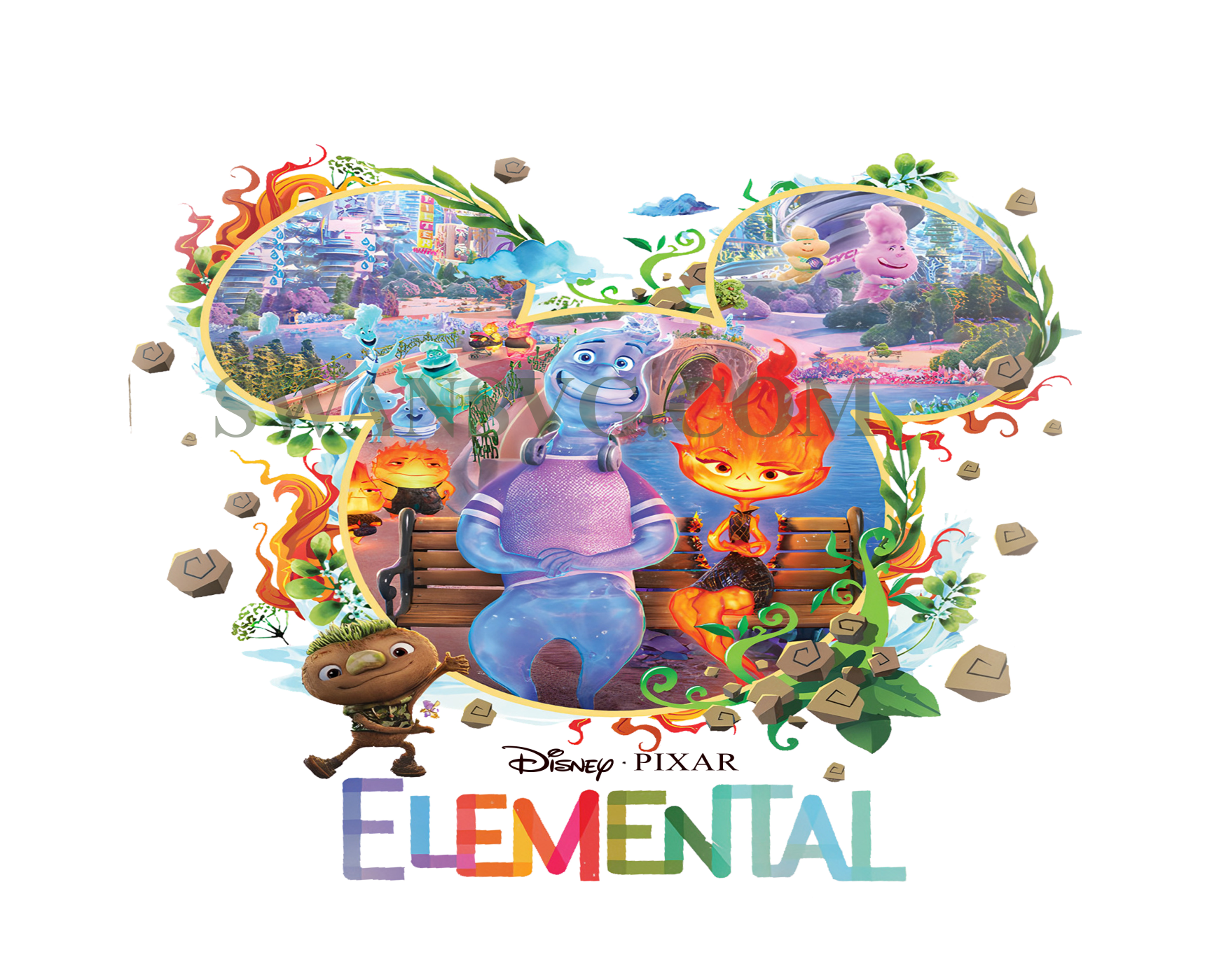 Disney Elemental 2023 Png, Disney Pixar Elemental Png, Ember Wade Clod ...