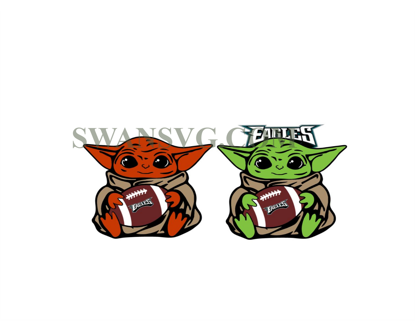 Baby Yoda with Philadelphia Eagles NFL png, Baby Yoda NFL png, NFL png