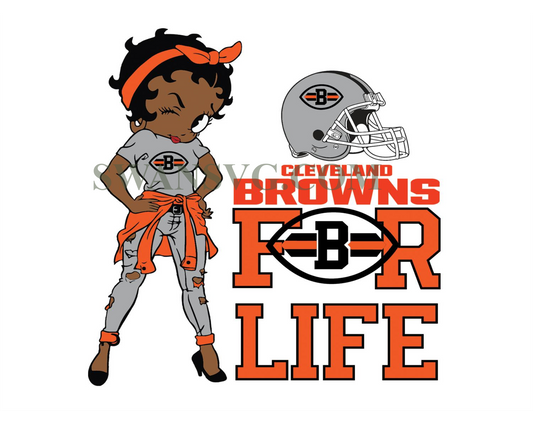 Betty Boop Cleveland Browns Svg Digital File