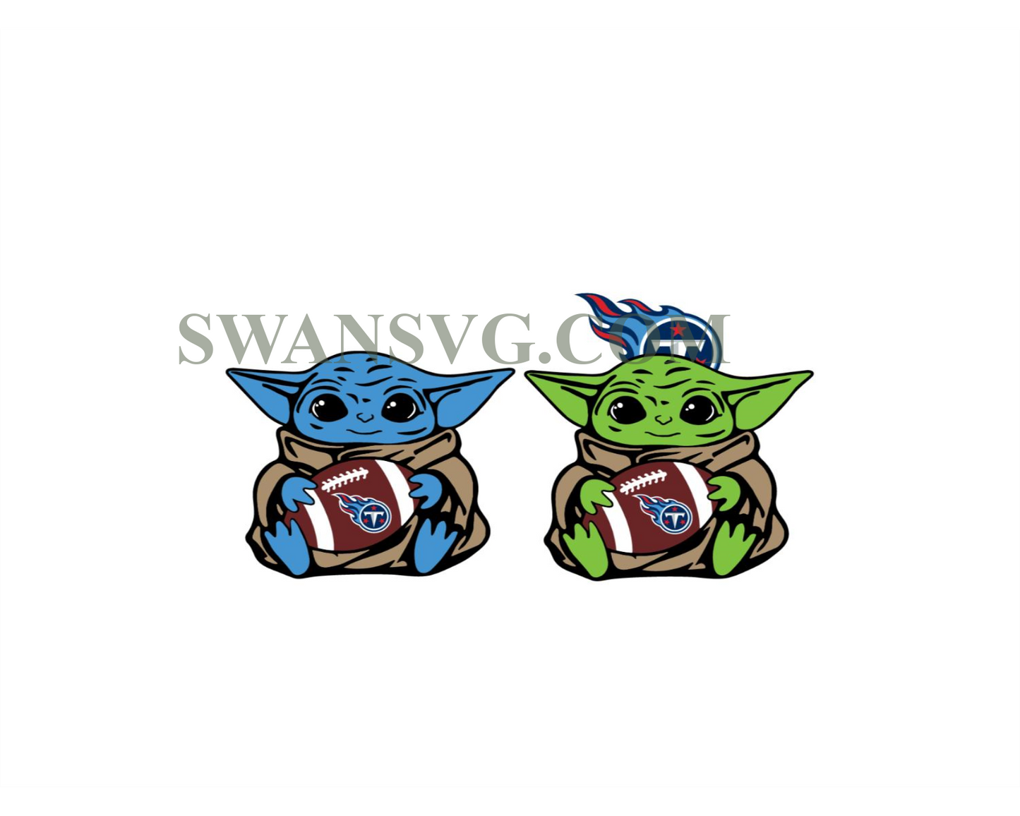 Baby Yoda with Tennessee Titans NFL png, Baby Yoda NFL png, NFL png