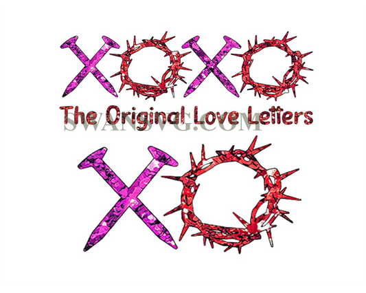 XOXO The Original Love Letters Glitter Png, XOXO Png, XOXO Valentine