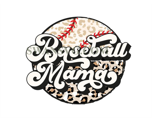 Baseball Mama Leopard Print Svg Digital Download