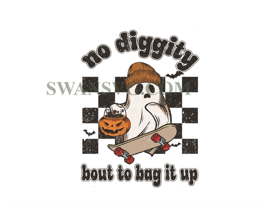 No Diggity Bout To Bag It Up, Cool Ghost Halloween Sublimations