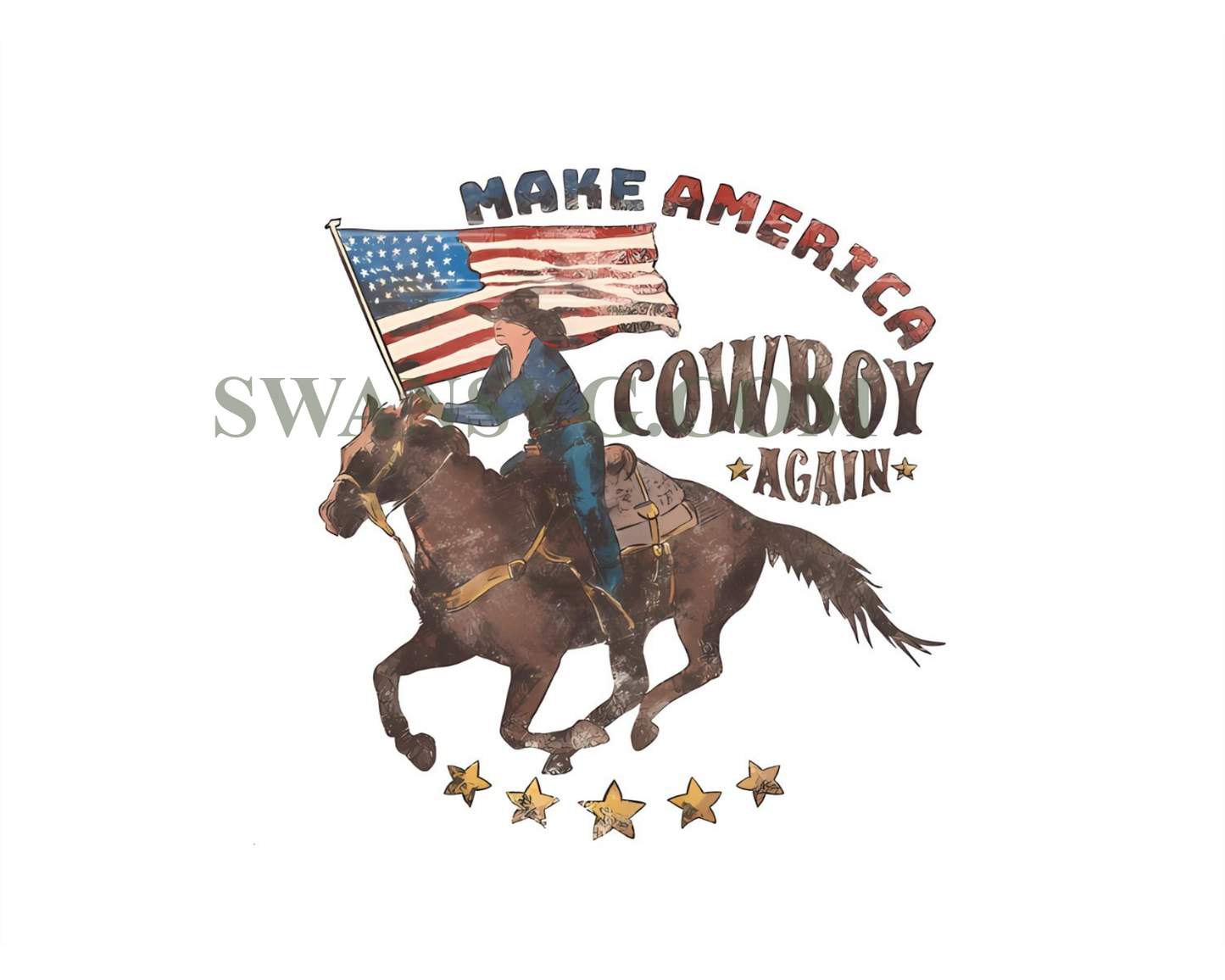 Cowboy PNG, Make America Cowboy Again, Us Flag Png, Cowboy Killer