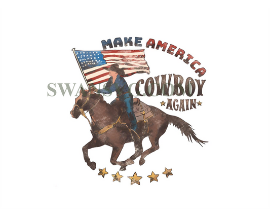 Cowboy PNG, Make America Cowboy Again, Us Flag Png, Cowboy Killer