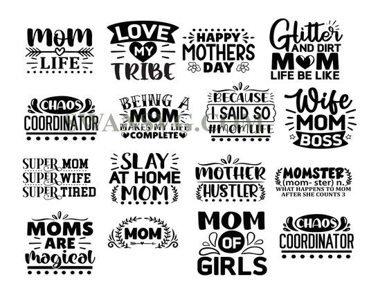 Mothers Day SVG Bundle, Mothers Day Sublimation, Mum, Blessed Mama