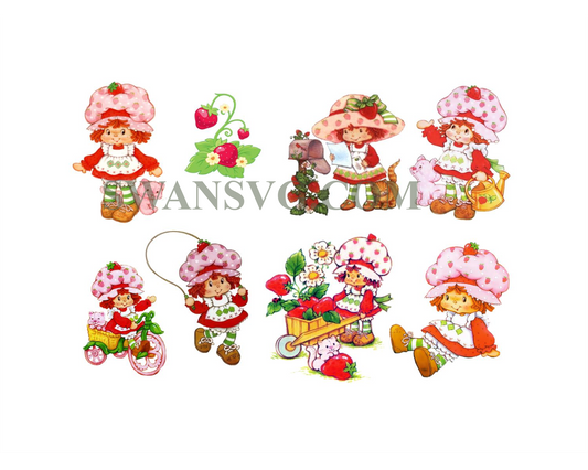 Strawberry Shortcake PNG Bundles, Classic Strawberry Shortcake