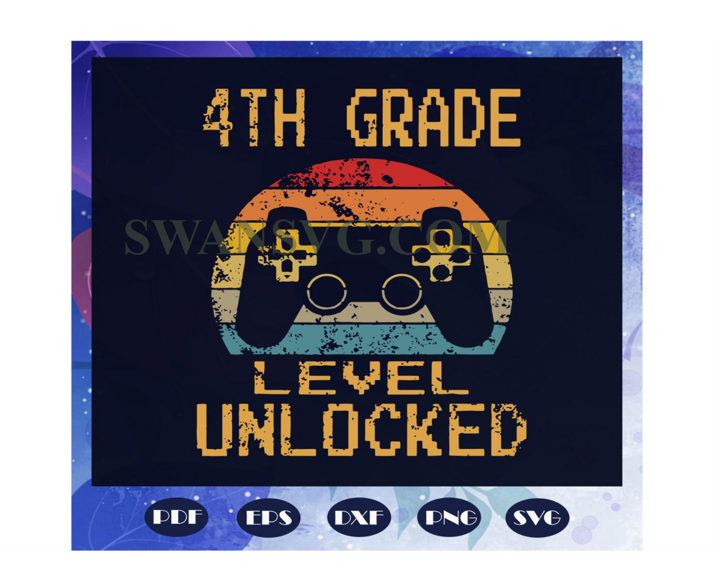 4th grade level unlocked, 100th Days svg