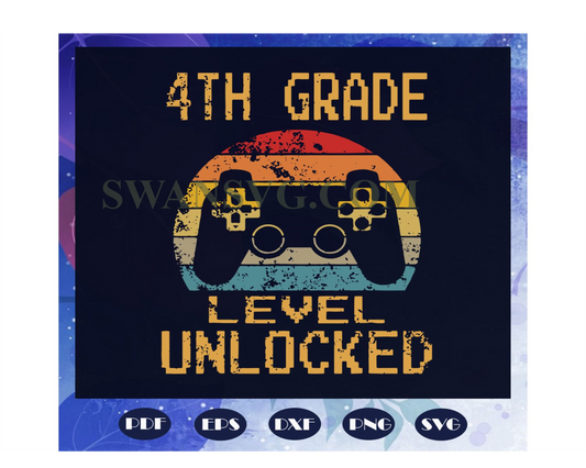 4th grade level unlocked, 100th Days svg