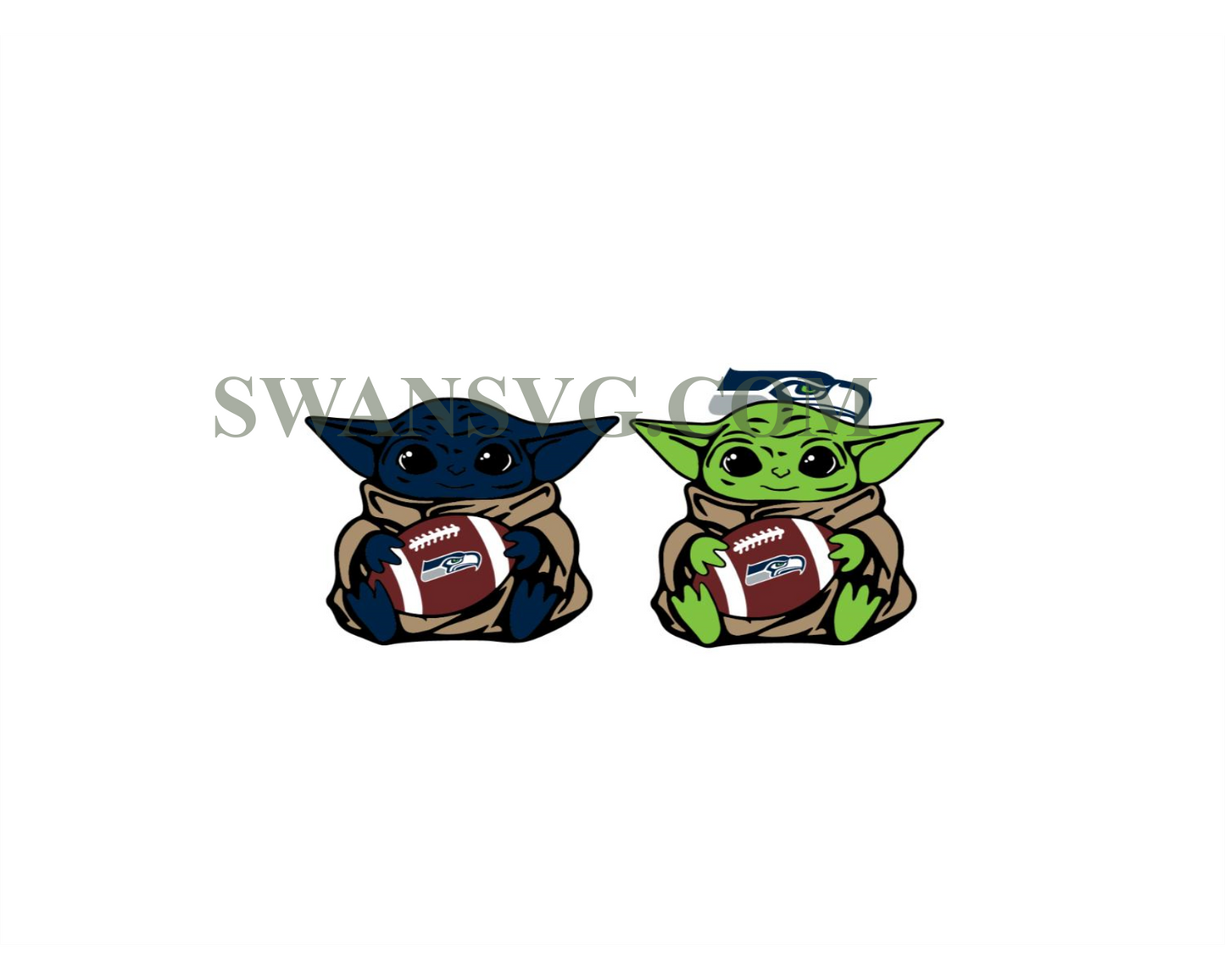 Seattle Seahawks Baby Yoda NFL Svg, Sport Svg, Football