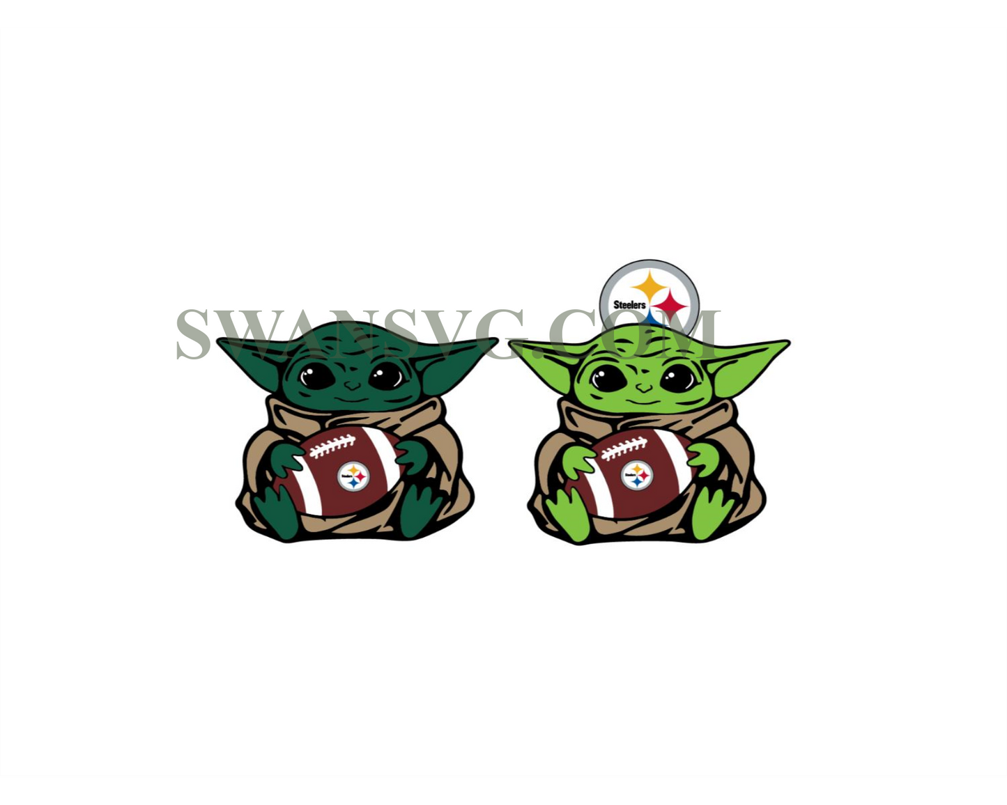 Baby Yoda with Pittsburgh Steelers NFL png, Baby Yoda NFL png, NFL png