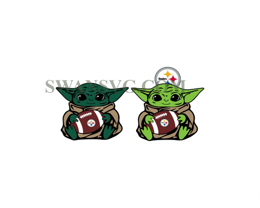 Baby Yoda with Pittsburgh Steelers NFL png, Baby Yoda NFL png, NFL png