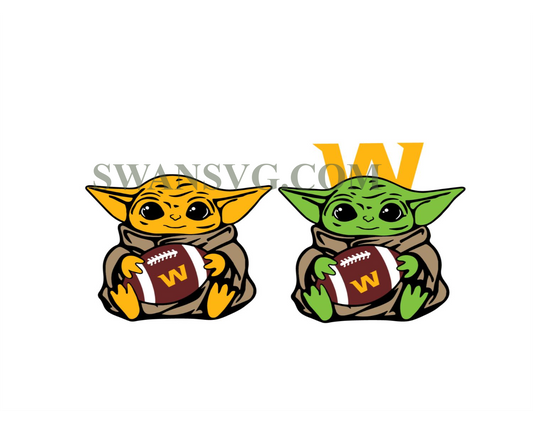 Baby Yoda with NFL png, Baby Yoda NFL png, NFL png