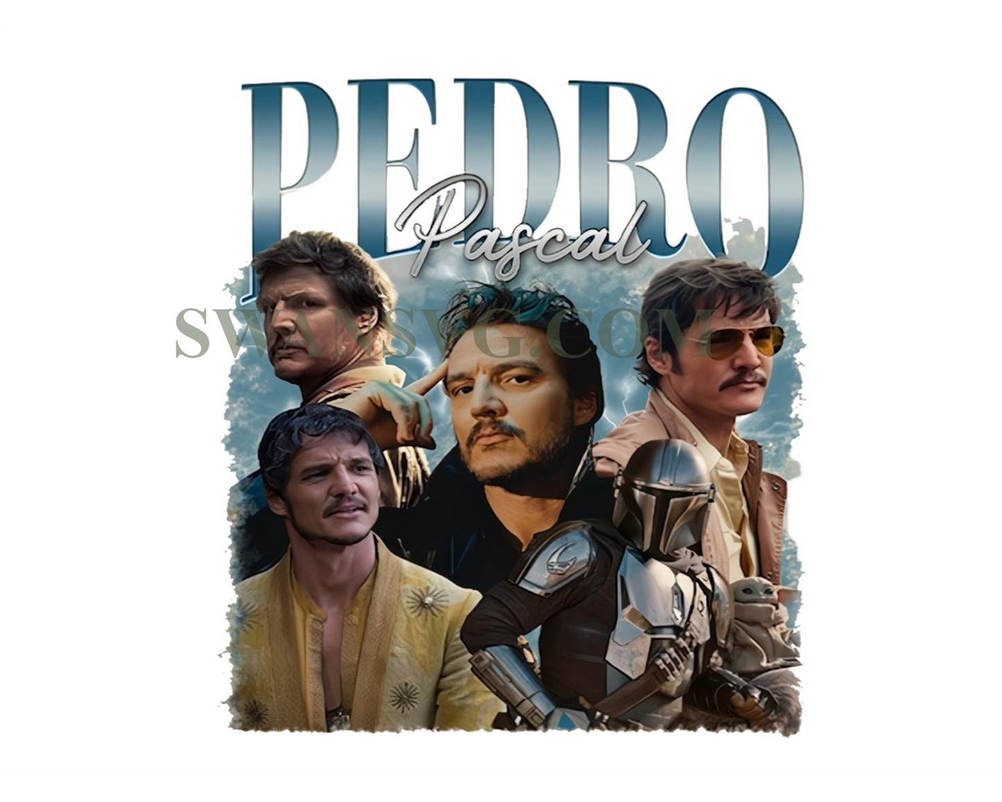 Pedro Pascal Retro digital, Pedro Pascal Vintage print digital