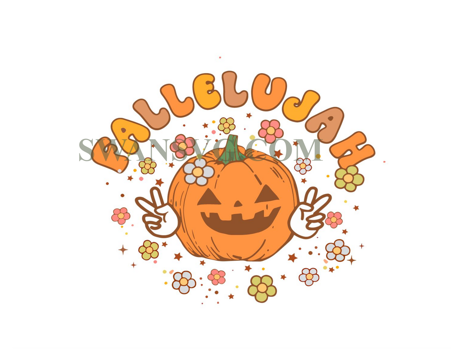 Fallelujah Pumpkins Sweaters Blessings Distressed PNG File