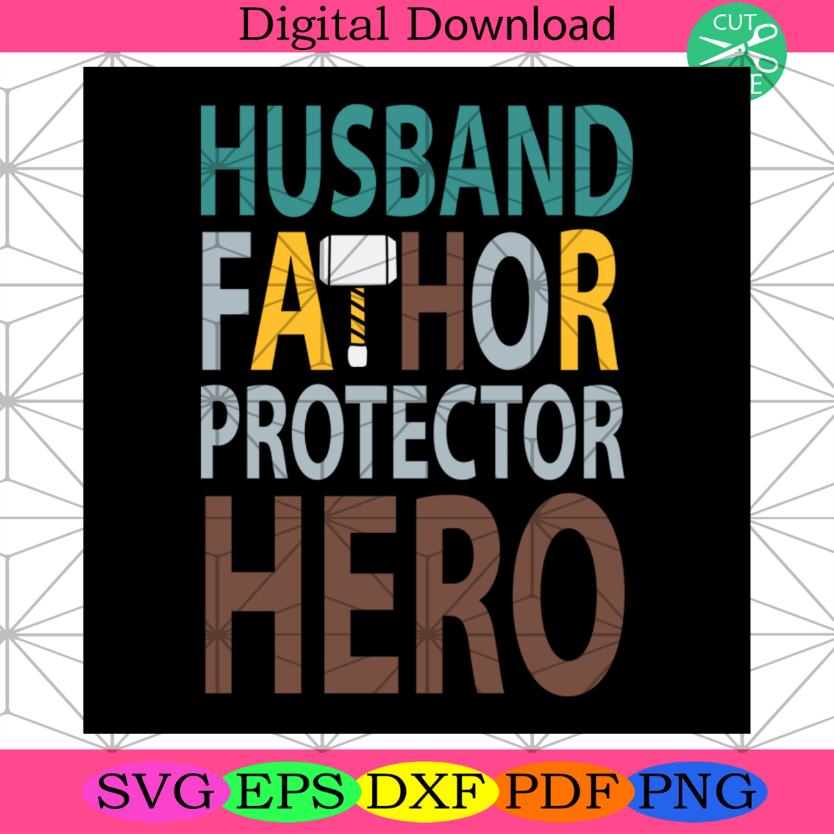 Husband Fathor Protector Hero Svg, Dad And Son, Reel Dad Svg