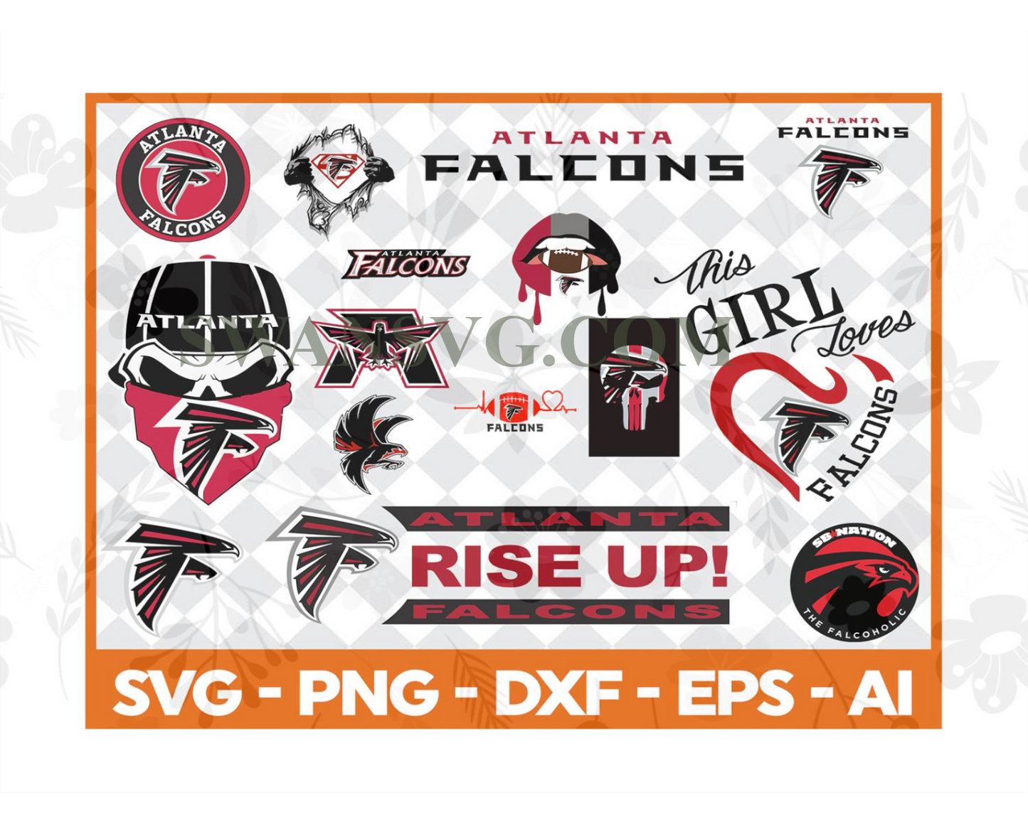 Atlanta Falcons Bundle Logo Svg, Sport Svg