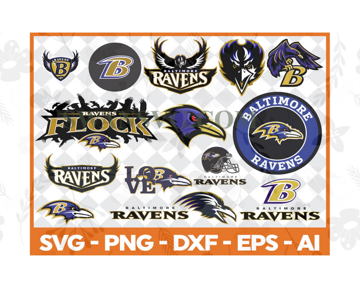 Baltimore Ravens Logo Bundle, NFL Baltimore Svg, NFL Svg, Baltimore