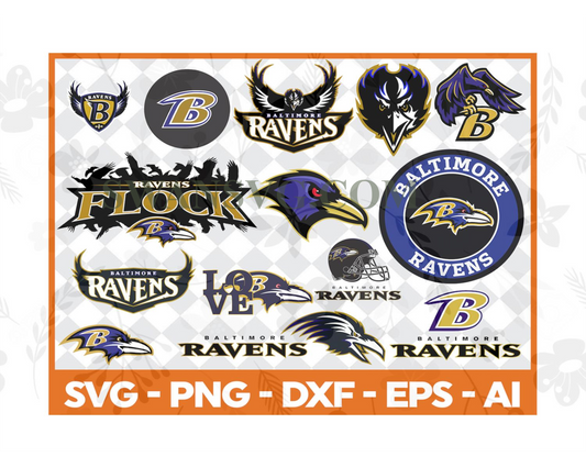 Baltimore Ravens Logo Bundle, NFL Baltimore Svg, NFL Svg, Baltimore